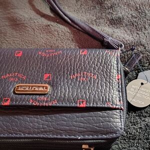 NWT Nautica Black and Red Wallet